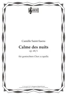 SAINT-SAENS, Camille: "Calme des nuits", op. 68/1