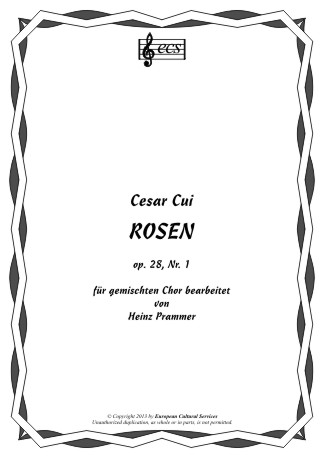CUI, Cesar: "Rosen", op. 28/1