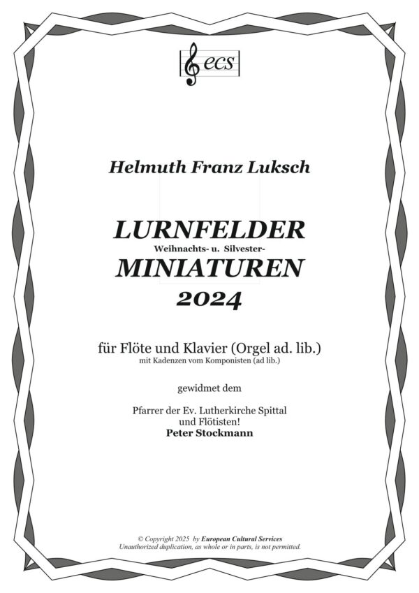 LUKSCH, Helmuth, Franz.: "Lurnfelder Miniaturen 2024"