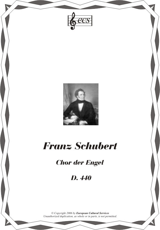 SCHUBERT, Franz: "Chor der Engel", D 440