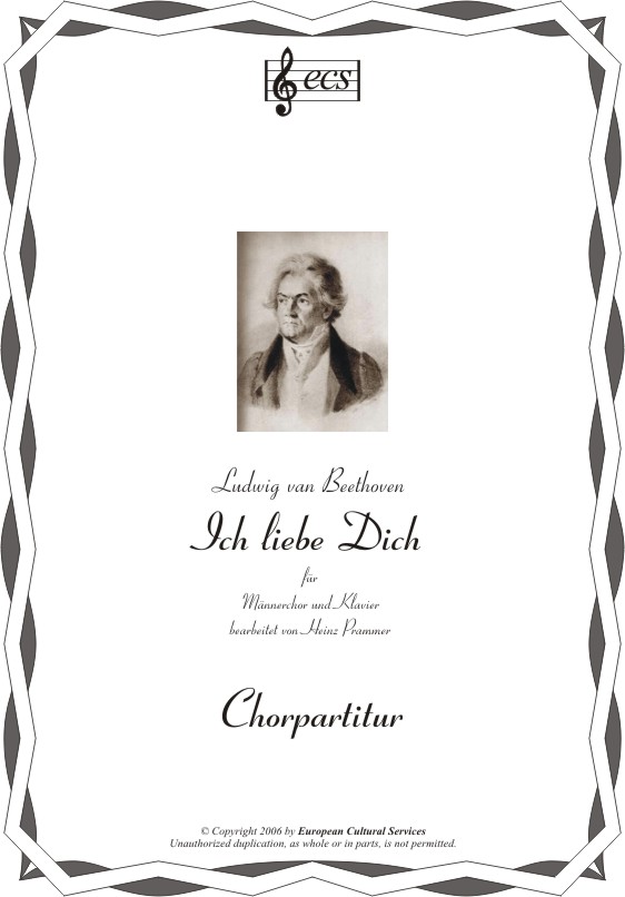 BEETHOVEN, Ludwig van: "Ich liebe dich", WoO 123