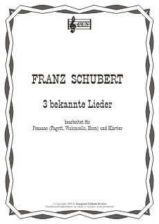 SCHUBERT, Franz: 3 well-known songs
