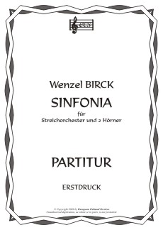 BIRCK, Wenzel: "Sinfonia"
