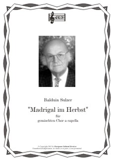 SULZER, Balduin: "Madrigal im Herbst"