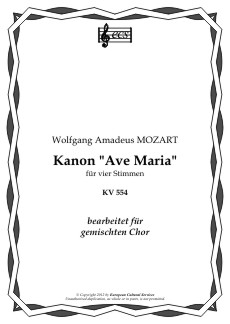 MOZART, W. A.: Kanon "Ave Maria", KV 554