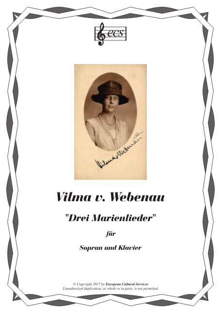 WEBENAU, Vilma v.: "Drei Marienlieder"
