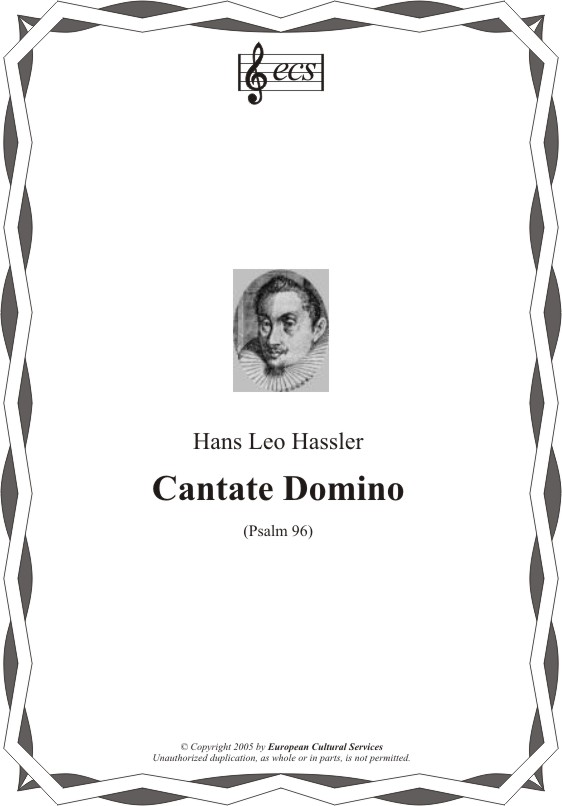 HASSLER, Hans Leo: "Cantate Domino"