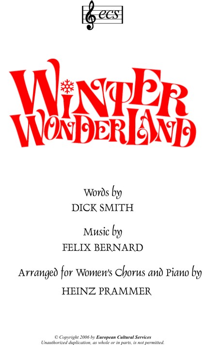 BERNARD Felix: "Winter Wonderland"