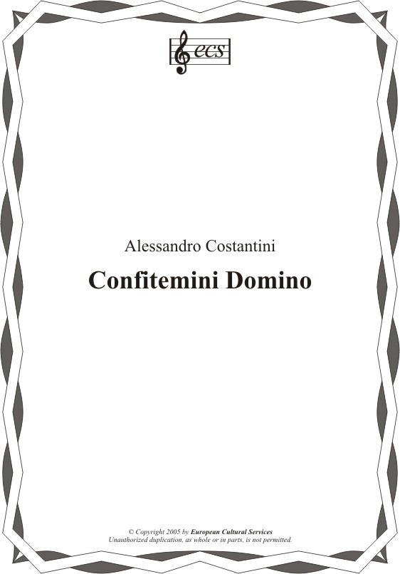 COSTANTINI, Alessandro: "Confitemini, Domino"